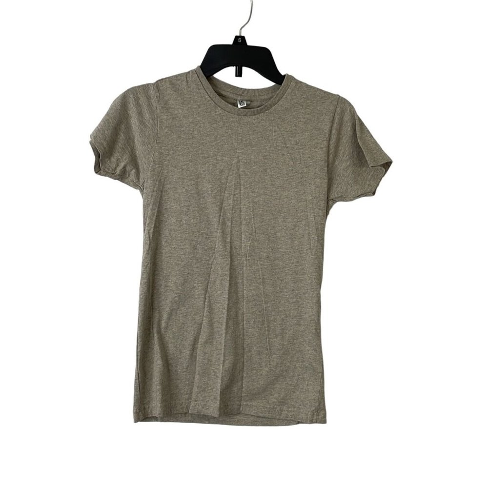 District Threads Womens Gray Heather Short Sleeve Crew Neck Pullover T-Shirt S
